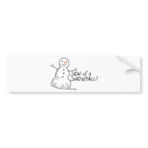 Snowball Bumper Stickers