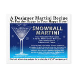 Snowball Christmas Martini Recipe Postcard