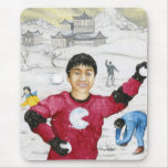 Snowball Fight! mousepads