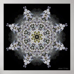 Snowball Flake Mandala posters