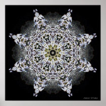 Snowball Flake Mandala Poster