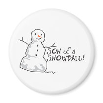 Snowball Fridge Magnet