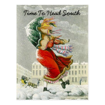 SNOWBIRD'S ANNOUNCEMENT WINTER ADDRESS POSTCARD