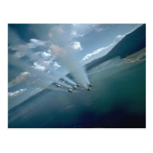Snowbirds, View From Air, Behind Smoke Post Card