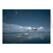 Snowbirds, visión desde el aire, derecho felicitación