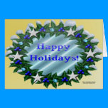 SnowBlueXmasCard & Stamps