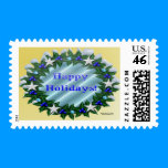 SnowBlueXmasCard & Stamps stamps