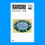 SnowBlueXmasCard & Stamps stamps