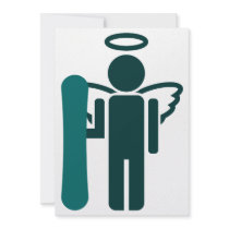 snowboard angel custom invites