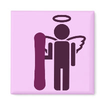 snowboard angel magnets