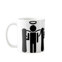 snowboard angel coffee mugs