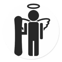 snowboard angel stickers by asyrum snowboard angel stickers