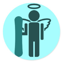 snowboard angel stickers by asyrum snowboard angel stickers