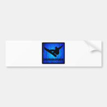 Snowboard Blue Zoom Bumper Stickers