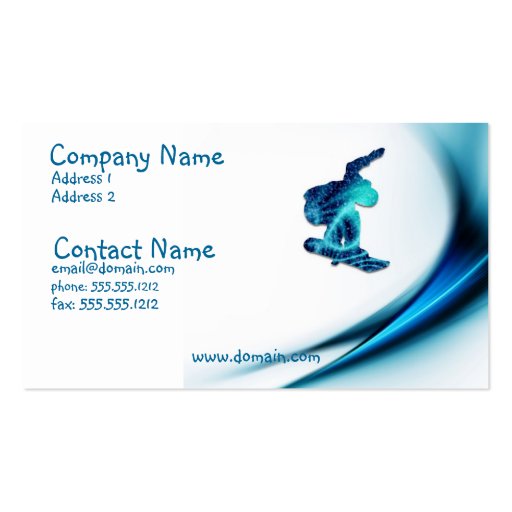 Snowboard Design Business Card (front side)
