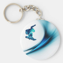Snowboard Design Keychain