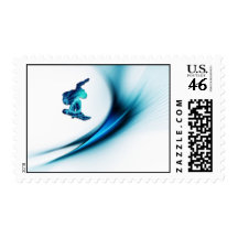 Snowboard Design Postage Stamp