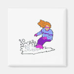 Snowboard feliz galón imanes  