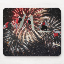Snowboard Fireworks Mousepad by JudsonJoyce Snowboard Fireworks Mousepad