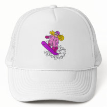Snowboard Girl Mesh Hats