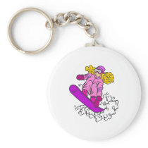 Snowboard Girl Key Chains