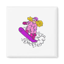 Snowboard Girl Magnet