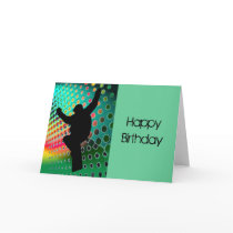 Snowboard in Cosmic Snowstorm Greeting Cards