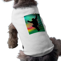 Snowboard in Cosmic Snowstorm Pet T-shirt