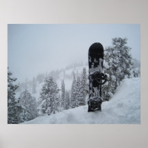 Snowboard In Snow Print