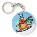 snowboard kitty key chain