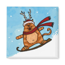 snowboard kitty magnets by cfkaatje snowboard kitty magnets