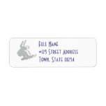 Snowboard Logo Design Mailing Label