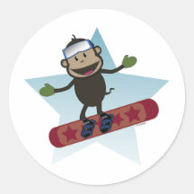 Snowboard Monkey Sticker
