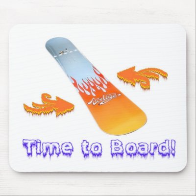 Snowboard Mouse Mats by CindyZazzle