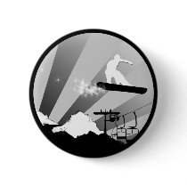 snowboard. powder trail. buttons