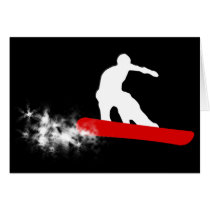 snowboard. powder trail. card