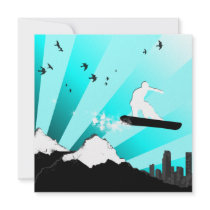 snowboard : powder trail custom invites