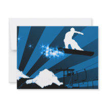 snowboard : powder trail personalized invites