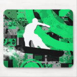 snowboard. powder trail. mouse mats