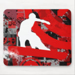 snowboard. powder trail. mouse mats