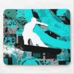 snowboard. powder trail. mouse mats