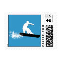 snowboard. powder trail. postage