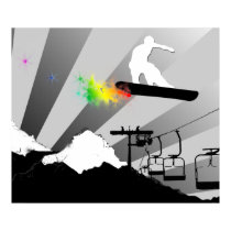 snowboard. powder trail. posters by asyrum snowboard. powder trail. posters