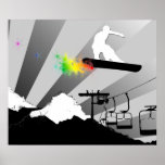 snowboard. powder trail. posters