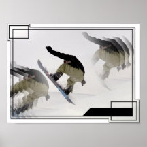 Snowboard Rails Poster Print