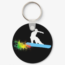 snowboard. rainbow. keychains