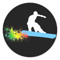 snowboard. rainbow. sticker