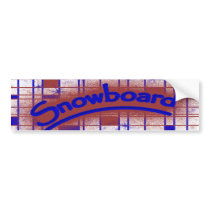 Snowboard Red Art Deco Bumper Sticker bumper stickers by StickerStore Snowboard Red Art Deco Bumper Sticker bumper stickers
