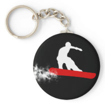 snowboard. red. key chains