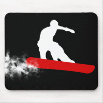 snowboard. red. mouse pads